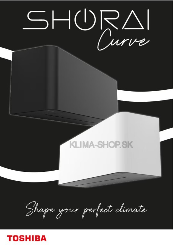 Klimatizácia Toshiba Shorai Curve Black 7,0kW RAS-B24P2KVSGB-E set