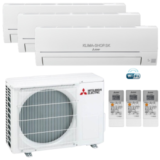 Klimatizácia Mitsubishi HR multisplit 3x 2,5kW + vonk.j. 5kW