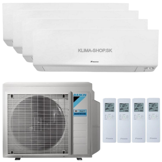 Klimatizácia Daikin Perfera 4x multisplit 2,5kW + vonkajšia 8kW