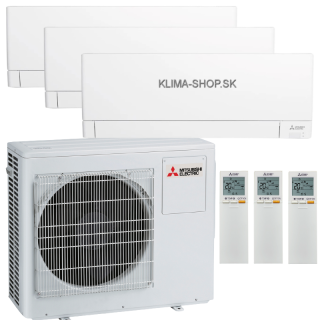 Klimatizácia Mitsubishi AY 3x 2,5kW multisplit + vonkajšia j. 5,4kW