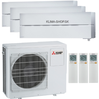 Klimatizácia Mitsubishi LN 3x 2,5kW multisplit + vonk.j. 5,4kW