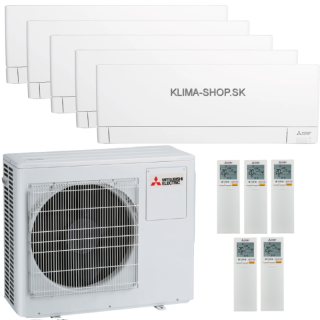 Klimatizácia Mitsubishi AY 5x 2,5kW multisplit + vonk.j. 10,2kW