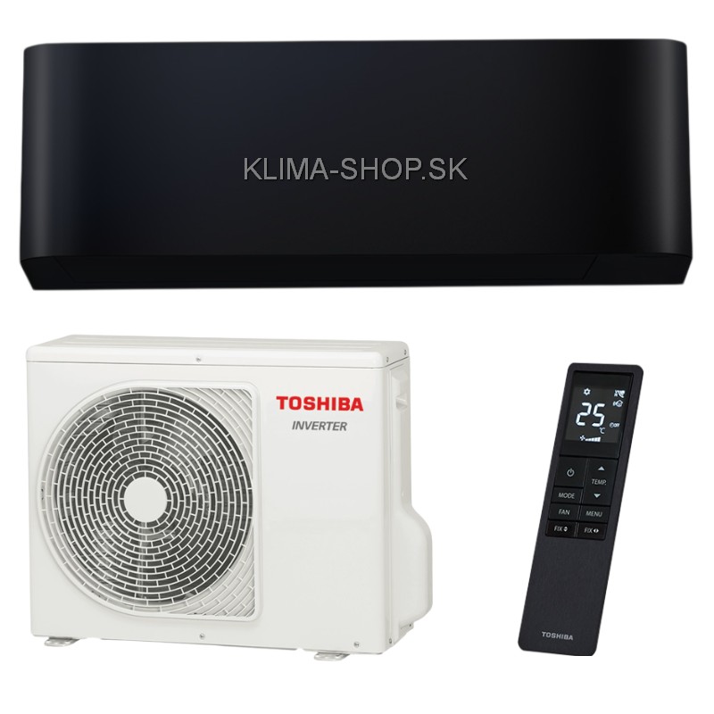 Klimatizácia Toshiba Shorai Curve Black 3,5kW RAS-B13P2KVSGB-E set