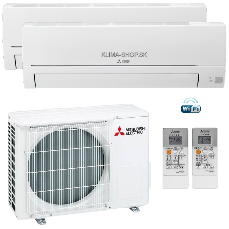 Klimatizácia Mitsubishi HR multisplit 2x 2,5kW + vonk.j. 4kW
